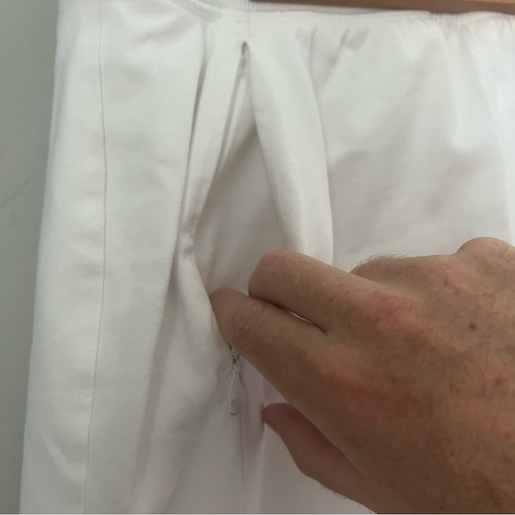 T by Talbots short mini skirt skort with zip pockets side slit white L - Picture 8 of 13